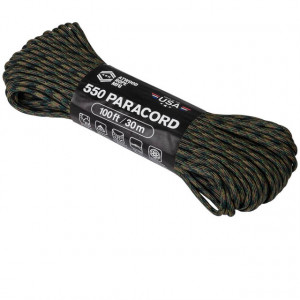 Paracord 550 Atwood Rope Woodland US 4mm - 30m - CD-PC1-NL-03