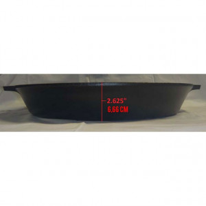 Tigaie adanca rotunda din fonta cu manere Lodge 43 cm