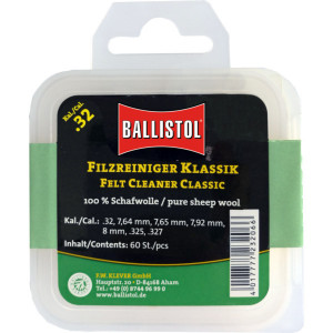 Ballistol Cutie pelete lana pentru curatat teava CAL 8X57/8X64/8X68 60BUC - VK.23210