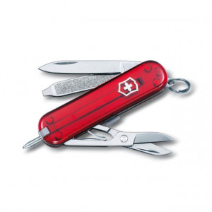 Briceag Victorinox Signature, rosu transparent - 0.6225.T