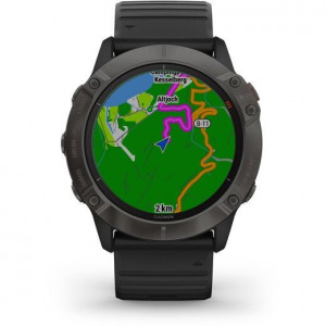 Ceas Garmin Fenix 6X Pro Solar Carbon/Black 51mm - HG.010.02157.21 harta