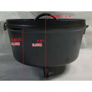 Ceaun din fonta cu capac - cuptor olandez Lodge 25,4 cm 4,7 litri