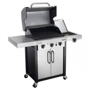 Gratar pe gaz din inox Char-Broil Professional 3400S - 140736 capac deschis