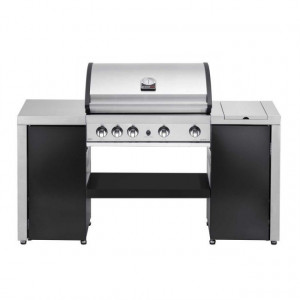 Gratar pe gaz Grand Hall Elite GT4S-S + Stand insula cu arzator lateral - K04000202A-B17102650A