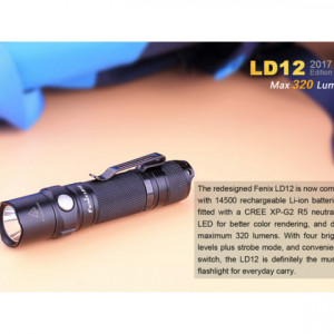 Lanterna Fenix LD12 - Editie 2017 - 320 Lumeni - 135 Metri proportii