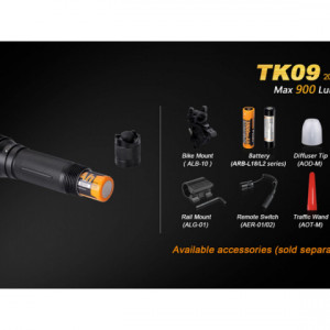 Lanterna Fenix TK09 - Editie 2016 - 900 lumeni 310 metri accesorii