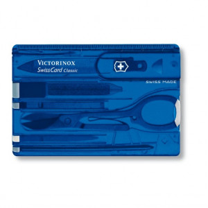 Multifunctional Victorinox SwissCard Classic, albastru transparent - 0.7122.T2