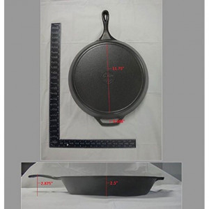 Tigaie adanca rotunda din fonta cu maner Lodge 38 cm