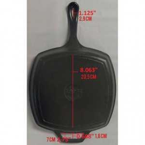 Tigaie grill adanca patrata din fonta cu maner Lodge 26,7 cm