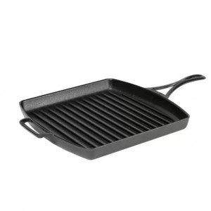 Tigaie grill adanca patrata din fonta cu maner Lodge Blacklock triplu asezonata 29 cm L-BL65GP