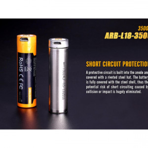 Acumulator 18650 - 3500mAh cu Micro USB - ARB-L 18-3500U 5
