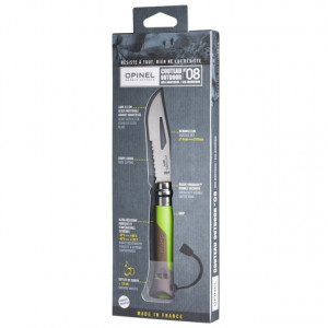 Briceag Opinel Nr.08 Inox Outdoor Verde, lama 8.5cm - 001715