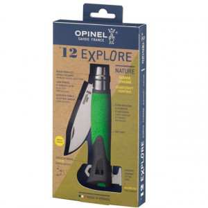Briceag Opinel Nr.12 Inox Outdoor Explore Green, lama 10cm - 001899