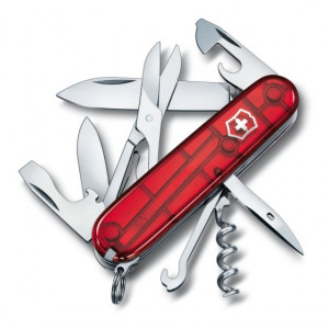 Briceag Victorinox Climber, rosu transparent - 1.3703.T
