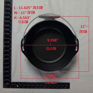 Ceaun din fonta cu capac - cuptor olandez Lodge, 25,4 cm 4,7 litri