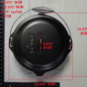 Ceaun din fonta cu capac - cuptor olandez Lodge 30 cm 6,7 litri - L-10DO3