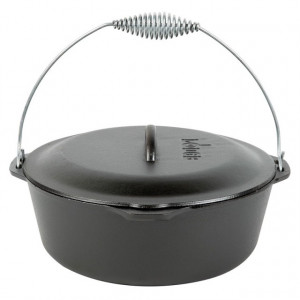 Ceaun din fonta cu capac - cuptor olandez Lodge 33 cm 8,5 litri - L-12DO3