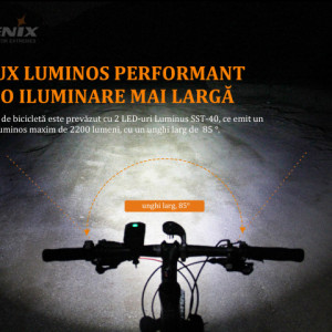 Lanterna bicicleta de ghidon Fenix BC30 V2.0 2200 Lumeni 187 Metri 2