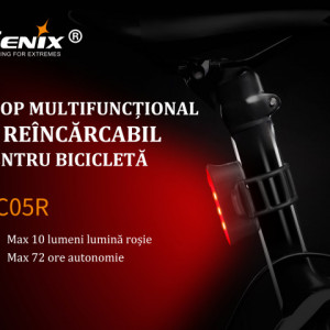 Lanterna bicicleta de spate Fenix BC05R Reincarcabila 10 Lumeni 6 Metri 2