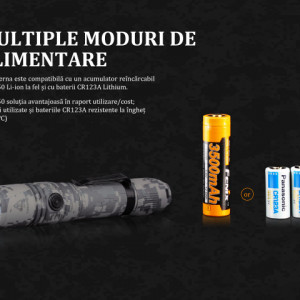 Lanterna Tactica Fenix PD35 V2.0 Digital Camo - 1000 Lumeni - 250 Metri baterie