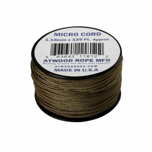 Paracord Micro Cord Atwood Rope MFG Coyote Brown 1.18mm - 38m - CD-MC1-NL-11