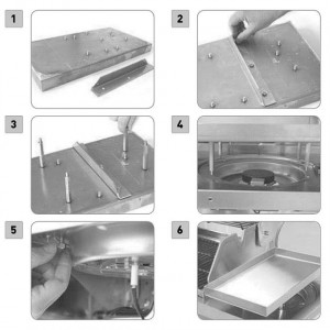 Tava din otel inoxidabil tip Plancha pentru arzator lateral gratar Kansas seria 2, 3 sau 4 Enders - 7885 instructiuni