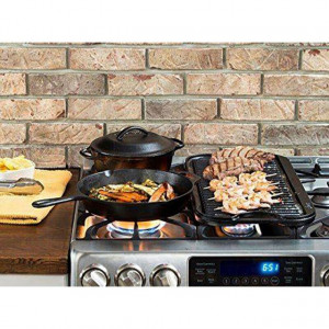 Tigaie adanca rotunda din fonta cu maner Lodge 26 cm