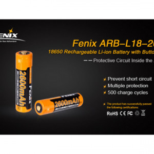 Acumulator Fenix 18650 - 2600mAh - ARB-L 18-2600 2