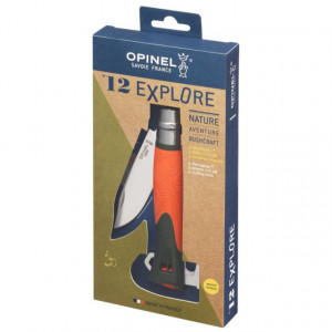 Briceag Opinel Nr.12 Inox Outdoor Explore Portocaliu, lama 10cm - 001974