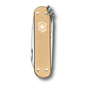 Briceag Victorinox Classic Alox Champagne Gold - 0.6221.L19 - Limited Edition 2019 fata