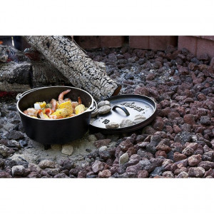 Ceaun din fonta cu capac - cuptor olandez Lodge 25,4 cm 4,7 litri
