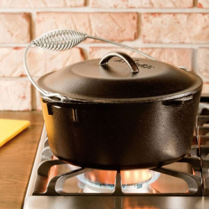 Ceaun din fonta cu capac - cuptor olandez Lodge, 25,4 cm 4,7 litri
