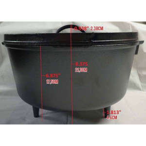 Ceaun din fonta cu capac - cuptor olandez Lodge 30,2 cm 7,6 litri