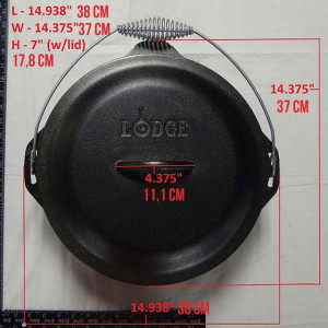 Ceaun din fonta cu capac - cuptor olandez Lodge 33 cm 8,5 litri