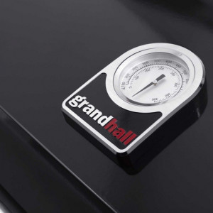 Gratar pe gaz cu 3 arzatoare din inox, incastrabil, gratare din fonta, Grand Hall Premium GT3 - K03000196A termometru