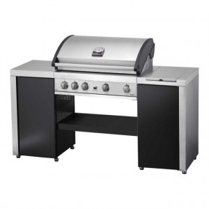 Gratar pe gaz Grand Hall Elite GT4S-S + Stand insula cu arzator lateral - K04000202A-B17102650A lateral