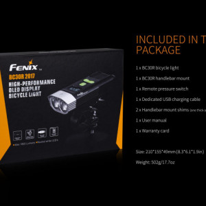 Lanterna bicicleta de ghidon Fenix BC30R 1800 Lumeni 187 Metri 7