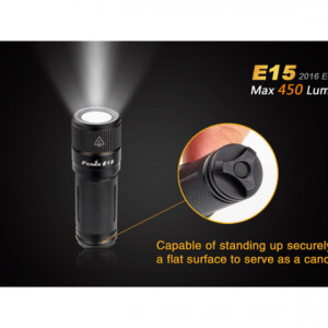 Lanterna Fenix E15 - Editie 2016 - 450 lumeni stativ