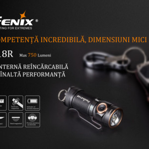 Lanterna Fenix E18R 750 lumeni - 136 Metri pachet