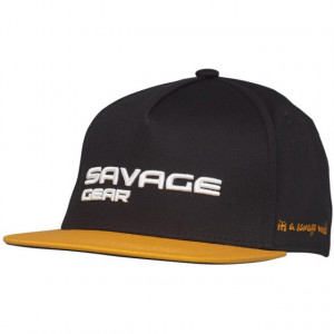 Sapca Savage Gear Flat Peak 3D Logo Black Ink - A8.SG.73713