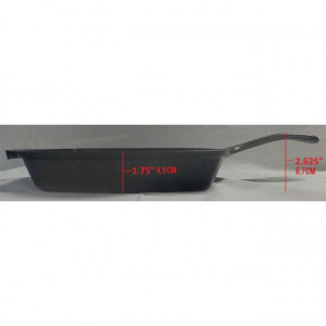 Tigaie grill adanca patrata din fonta cu maner Lodge 26,7 cm