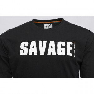 Tricou Savage Gear Simply Black Logo Tee