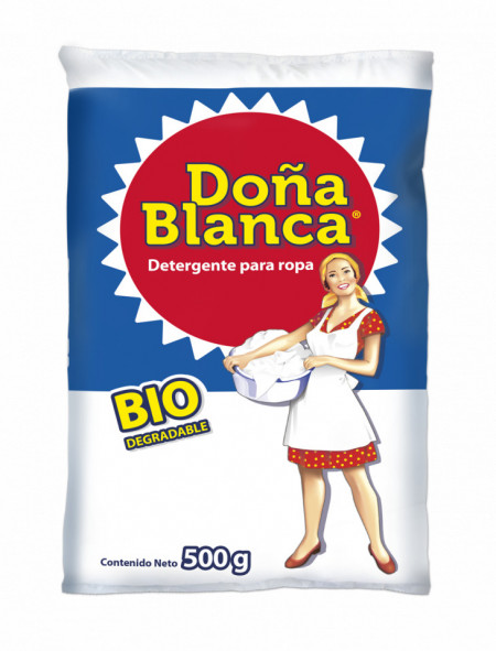 Doña Blanca detergente en polvo / Caja con 20 bolsas de 500g