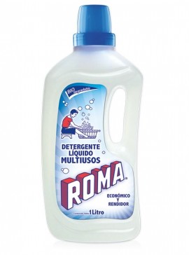 Roma detergente líquido / Caja con 12 botellas de 1 Litro