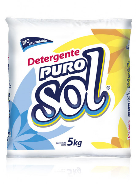 Puro Sol detergente en polvo / Caja con 4 bolsas de 5 kg