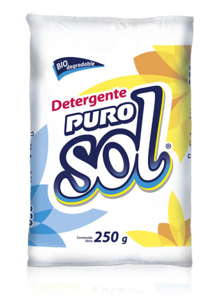 Puro Sol detergente en polvo / Caja con 20 bolsas de 250 g