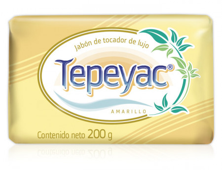 Tepeyac amarillo jabón de tocador de lujo / Caja con 30 piezas de 200g