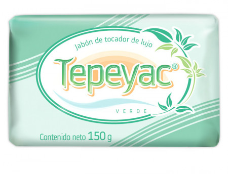 Tepeyac verde jabón de tocador de lujo / Caja con 40 piezas de 150g
