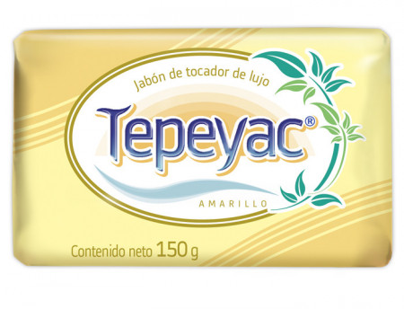 Tepeyac amarillo jabón de tocador de lujo / Caja con 40 piezas de 150g