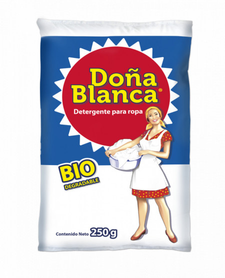 Doña Blanca detergente en polvo / Caja con 40 bolsas de 250 g